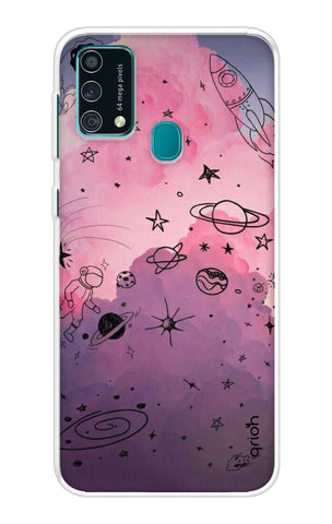 Space Doodles Art Samsung Galaxy F41 Back Cover