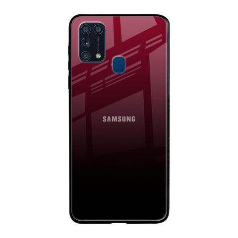 Wine Red Samsung Galaxy M31 Prime Glass Back Cover Online