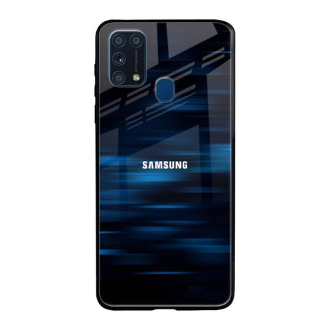 Blue Rough Abstract Samsung Galaxy M31 Prime Glass Back Cover Online