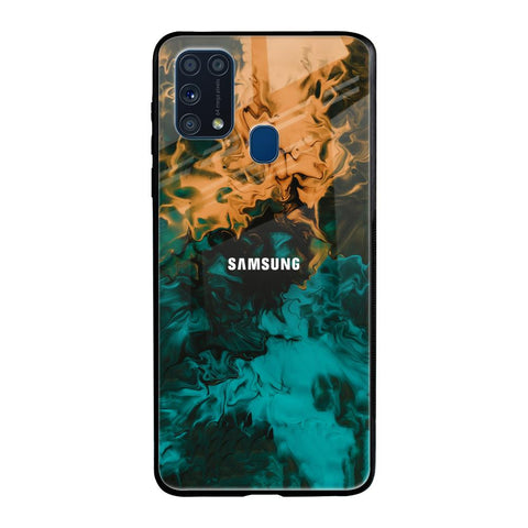 Watercolor Wave Samsung Galaxy M31 Prime Glass Back Cover Online