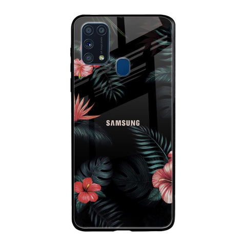 Tropical Art Flower Samsung Galaxy M31 Prime Glass Back Cover Online
