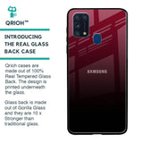 Wine Red Glass Case For Samsung Galaxy M31 Prime