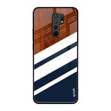 Bold Stripes Poco M2 Glass Back Cover Online