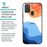 Wavy Color Pattern Glass Case for Realme 7i