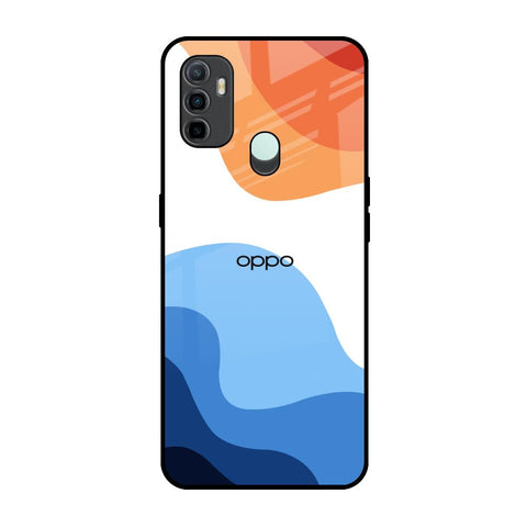 Wavy Color Pattern Oppo A33 Glass Back Cover Online