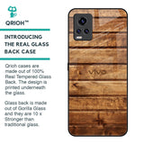 Wooden Planks Glass Case for Vivo V20 Pro