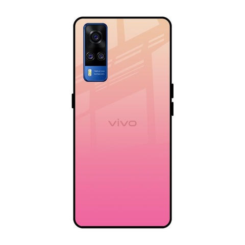 Pastel Pink Gradient Vivo Y51 2020 Glass Back Cover Online