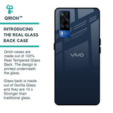 Overshadow Blue Glass Case For Vivo Y51 2020