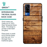 Wooden Planks Glass Case for Vivo Y51 2020