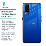 Egyptian Blue Glass Case for Vivo Y51 2020