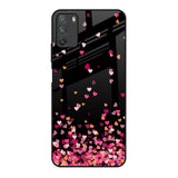 Heart Rain Fall Poco M3 Glass Back Cover Online