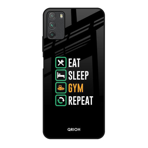 Daily Routine Poco M3 Glass Back Cover Online