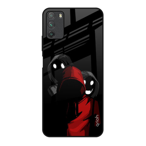 Shadow Character Poco M3 Glass Back Cover Online