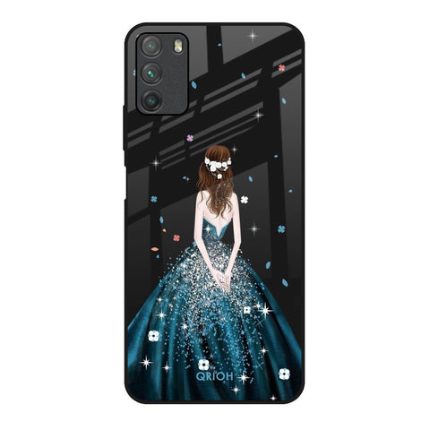 Queen Of Fashion Poco M3 Glass Back Cover Online