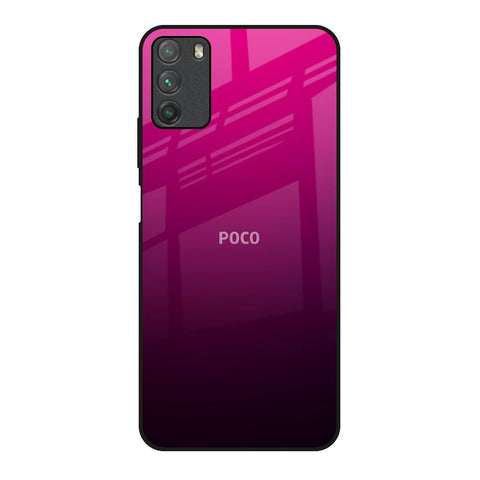 Purple Ombre Pattern Poco M3 Glass Back Cover Online