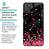 Heart Rain Fall Glass Case For Poco M3