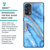 Vibrant Blue Marble Glass Case for Oppo Reno5 Pro