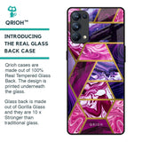Electroplated Geometric Marble Glass Case for Oppo Reno5 Pro
