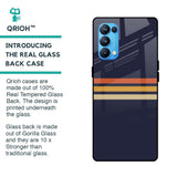 Tricolor Stripes Glass Case For Oppo Reno5 Pro