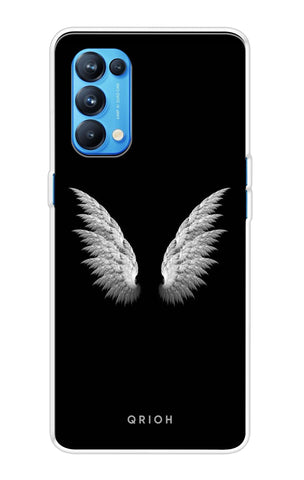 White Angel Wings Oppo Reno5 Pro Back Cover