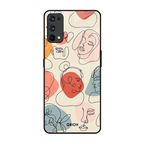 Abstract Faces Realme X7 Pro Glass Back Cover Online