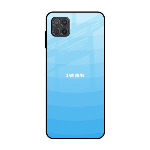 Wavy Blue Pattern Samsung Galaxy A12 Glass Back Cover Online