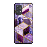 Purple Rhombus Marble Samsung Galaxy A32 Glass Back Cover Online