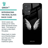 White Angel Wings Glass Case for Samsung Galaxy A32