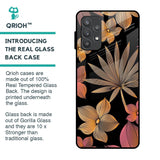 Lines Pattern Flowers Glass Case for Samsung Galaxy A32