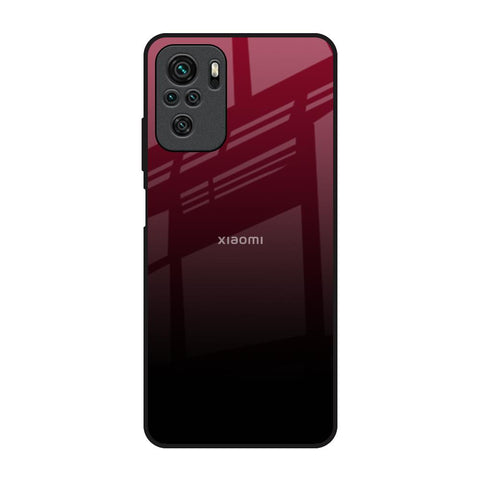 Wine Red Redmi Note 10 Glass Back Cover Online