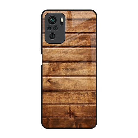 Wooden Planks Redmi Note 10 Glass Back Cover Online