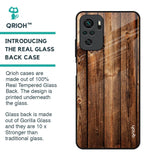 Timber Printed Glass Case for Redmi Note 10