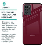 Classic Burgundy Glass Case for Redmi Note 10