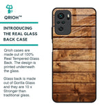 Wooden Planks Glass Case for Redmi Note 10