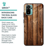 Timber Printed Glass case for Redmi Note 10