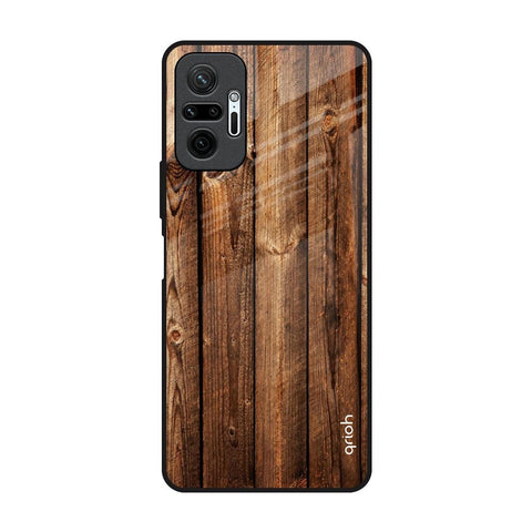 Timber Printed Redmi Note 10 Pro Glass Back Cover Online