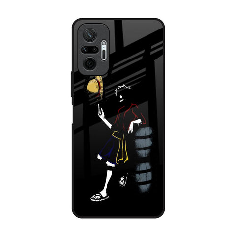 Luffy Line Art Redmi Note 10 Pro Glass Back Cover Online