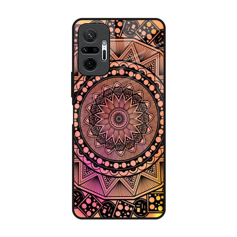 Floral Mandala Redmi Note 10 Pro Glass Back Cover Online