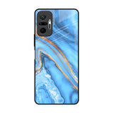 Vibrant Blue Marble Redmi Note 10 Pro Glass Back Cover Online