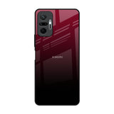 Wine Red Redmi Note 10 Pro Glass Back Cover Online