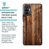 Timber Printed Glass Case for Redmi Note 10 Pro