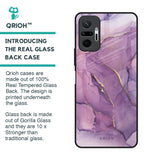 Purple Gold Marble Glass Case for Redmi Note 10 Pro