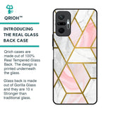 Geometrical Marble Glass Case for Redmi Note 10 Pro