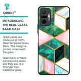 Seamless Green Marble Glass Case for Redmi Note 10 Pro