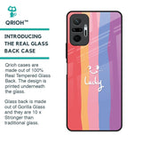 Lucky Abstract Glass Case for Redmi Note 10 Pro