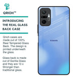 Vibrant Blue Texture Glass Case for Redmi Note 10 Pro