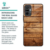 Wooden Planks Glass Case for Redmi Note 10 Pro