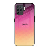 Geometric Pink Diamond Oppo F19 Pro Glass Back Cover Online