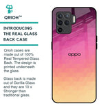 Geometric Pink Diamond Glass Case for Oppo F19 Pro