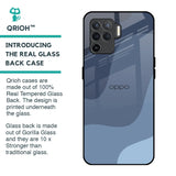 Navy Blue Ombre Glass Case for Oppo F19 Pro